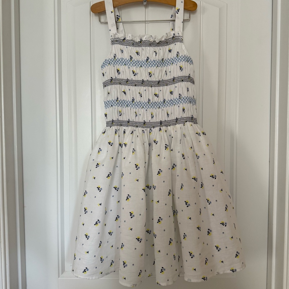 Crewcuts Girls Smocked Embroidered Floral Dress